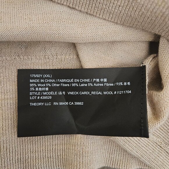 Theory Regal Wool Cardigan Sweater XXL 2XL NWT - Picture 9 of 10